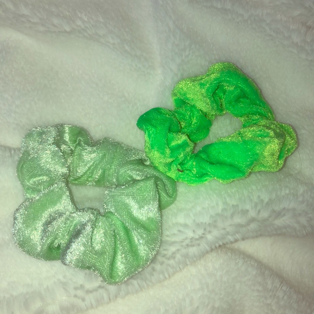 green scrunchies